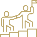 Conexão entre times e lideranças.